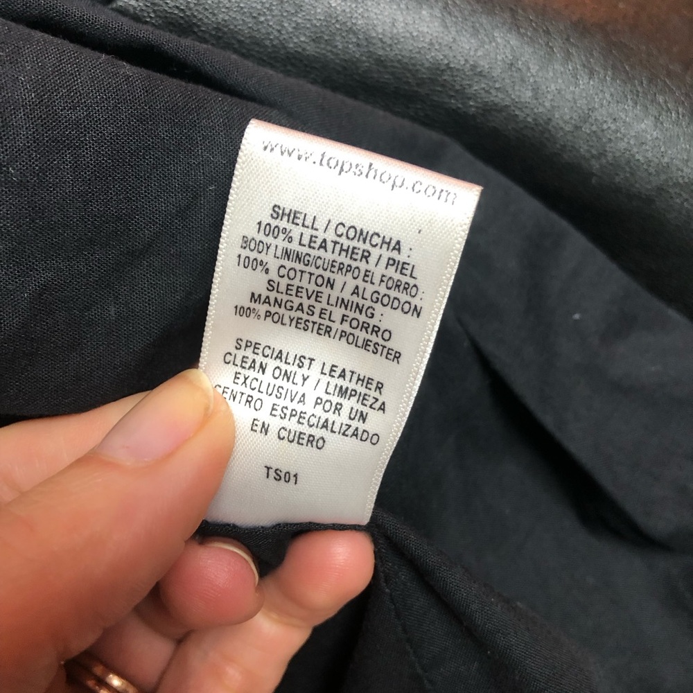 TOPSHOP Leather Jacket. Size XS - Picture 7 of 11
